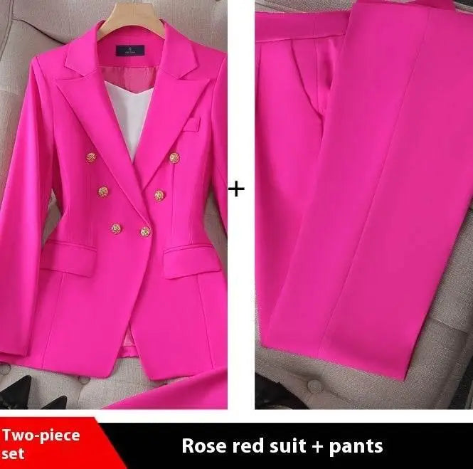 Women'S Suit Jacket Bell-Bottom Pants Business Suit  Pre2brand