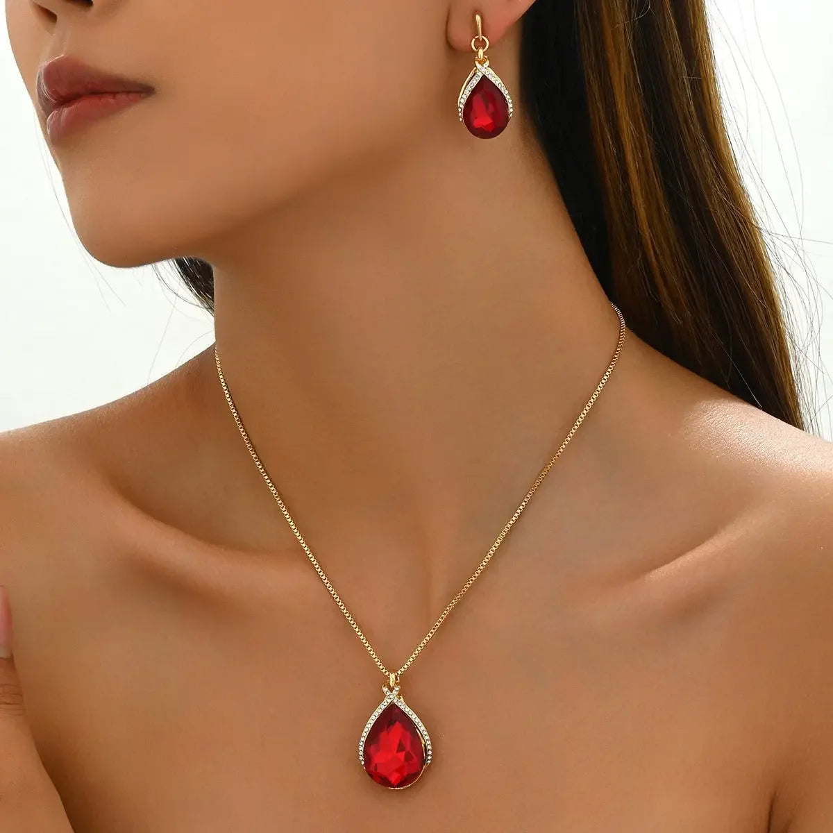 Women's Geometric Necklace & Earrings Set  Pre2brand
