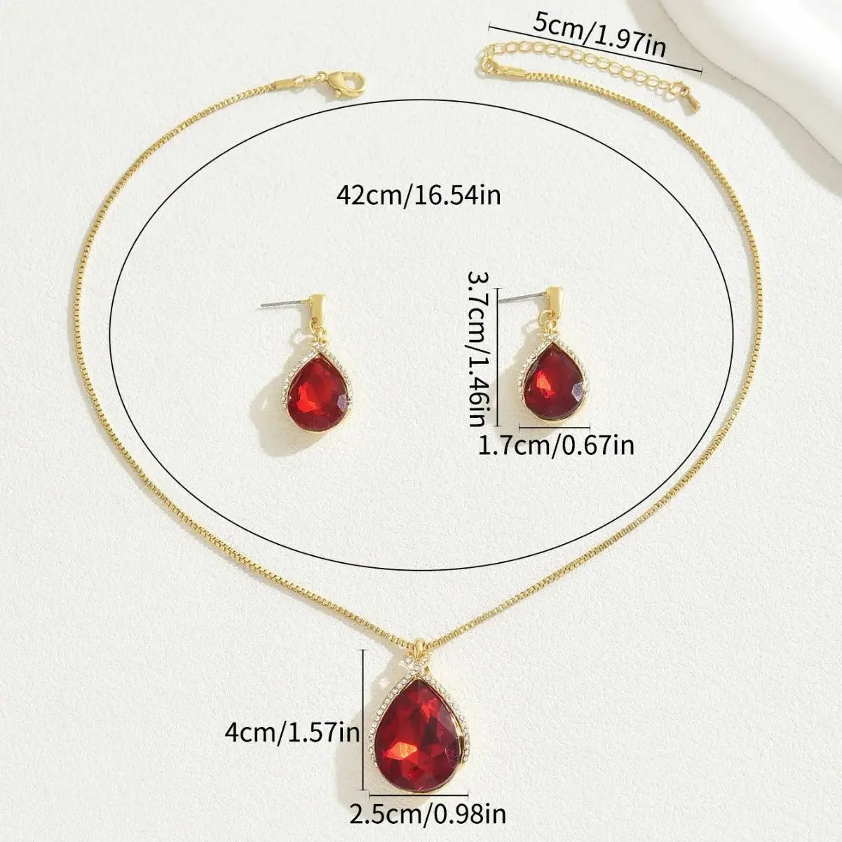 Women's Geometric Necklace & Earrings Set  Pre2brand