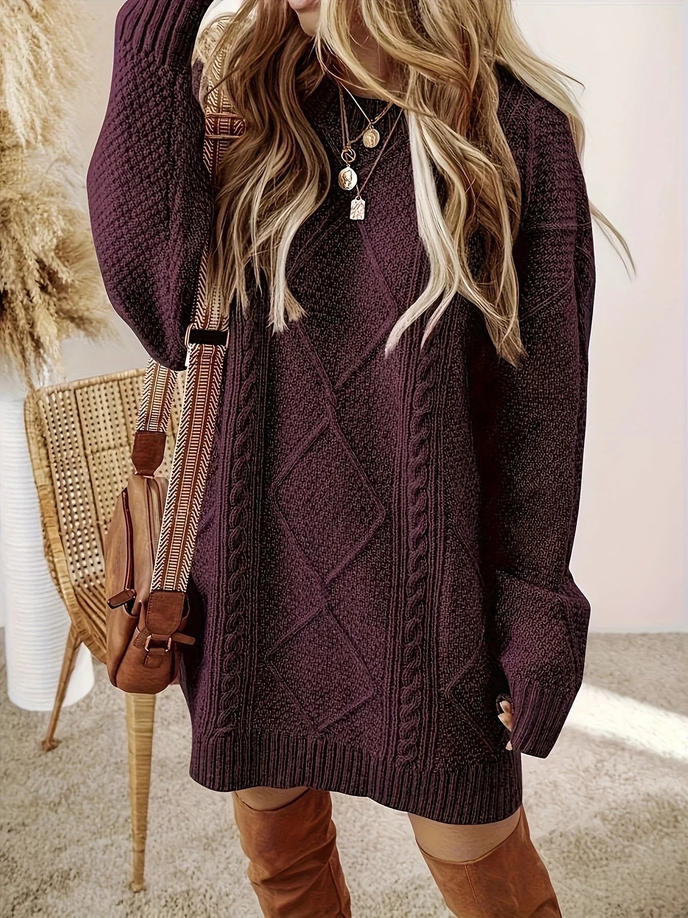 Women's Loose Knit Sweater Dress  Pre2brand