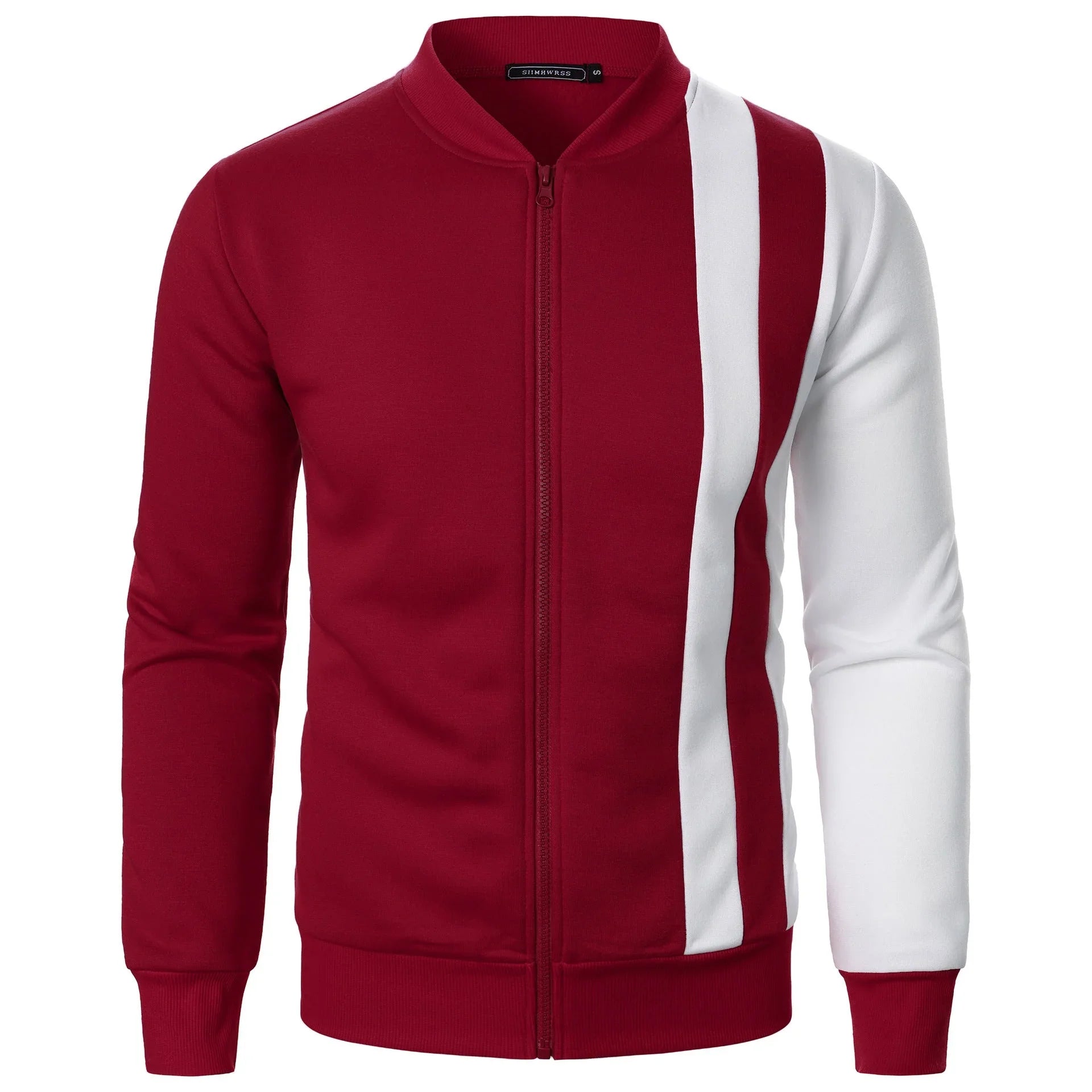 Zipped Stand Collar Multicolor Hoodie Casual Jacket  Pre2brand