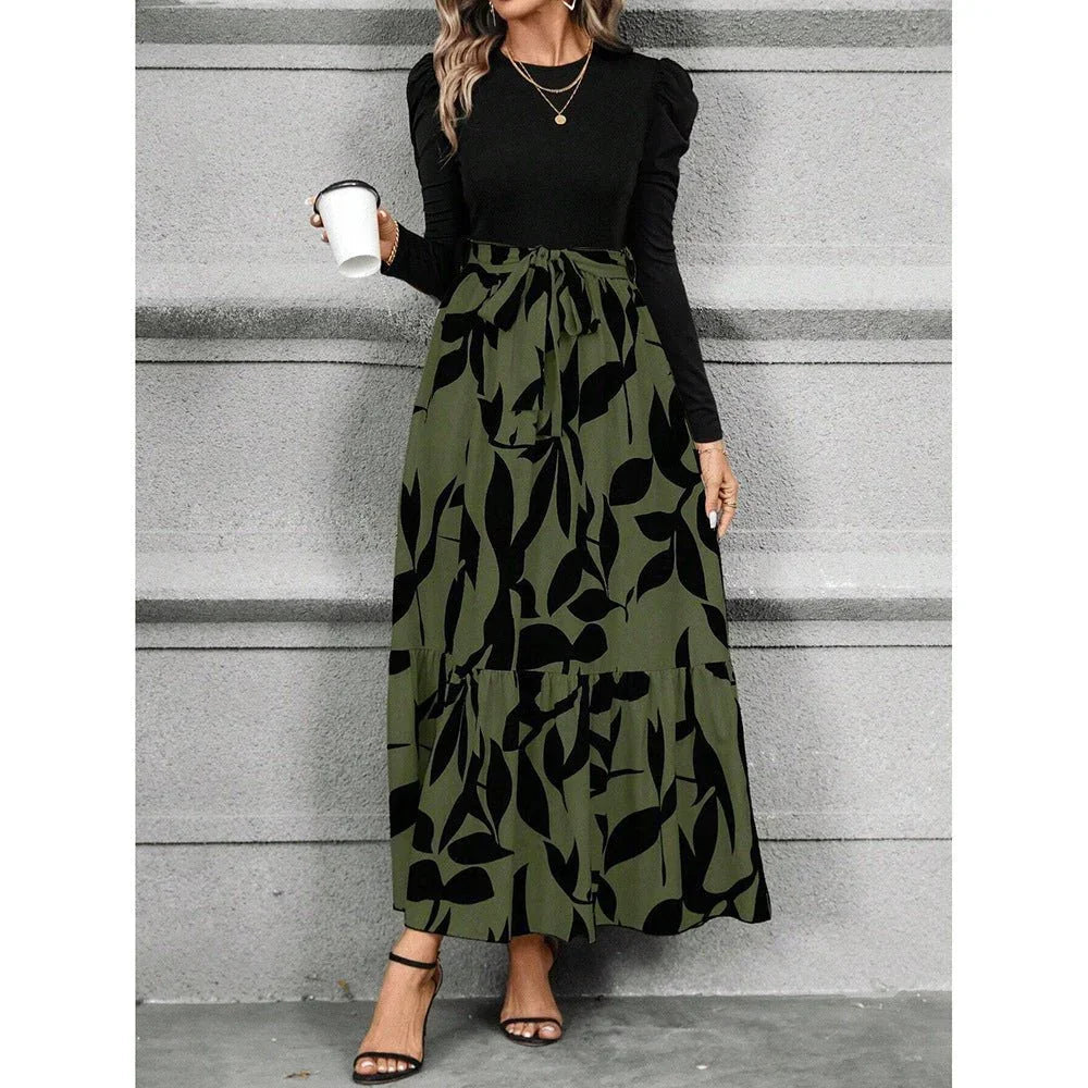 Women's Floral Print Long Sleeve Dress  Pre2brand