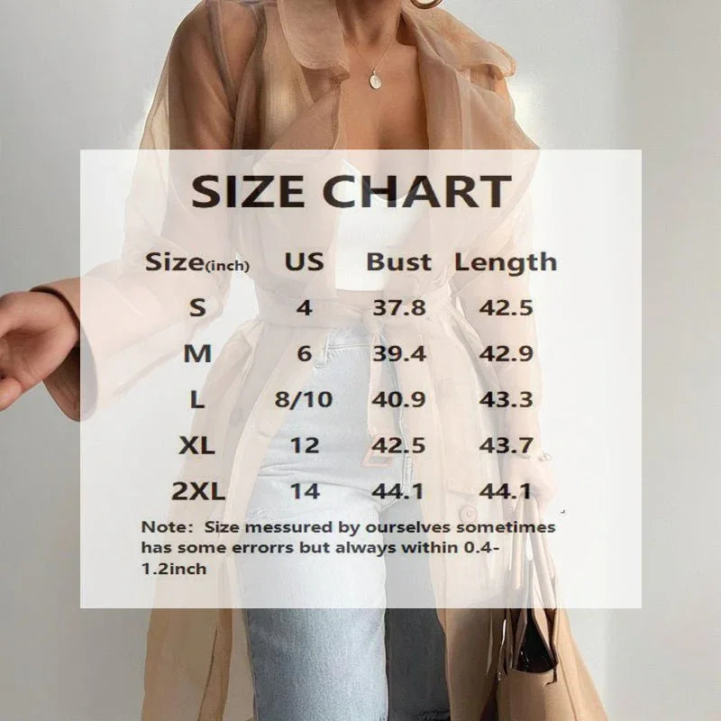 Women's Sheer Cardigan With Belt  Pre2brand