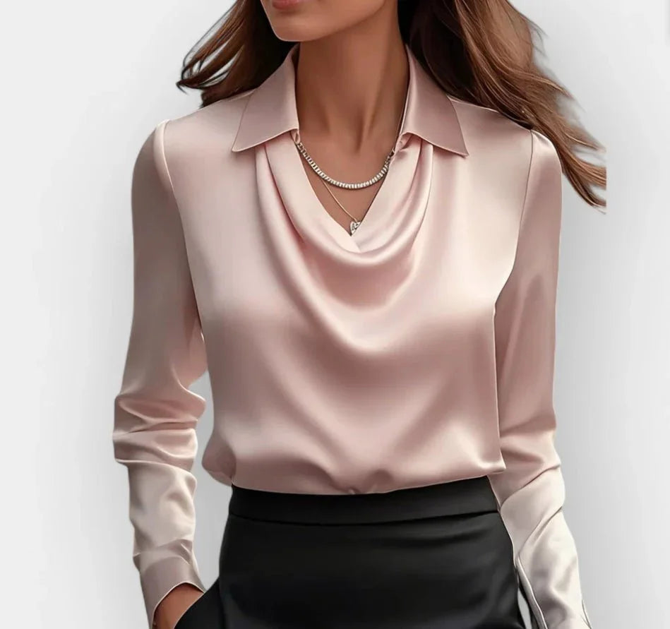 Women's Solid Color Collared Blouse  Pre2brand