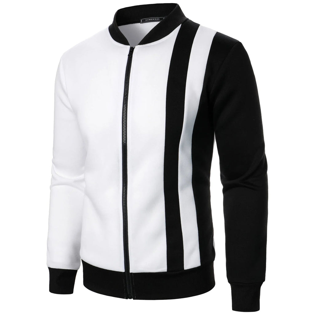 Zipped Stand Collar Multicolor Hoodie Casual Jacket  Pre2brand