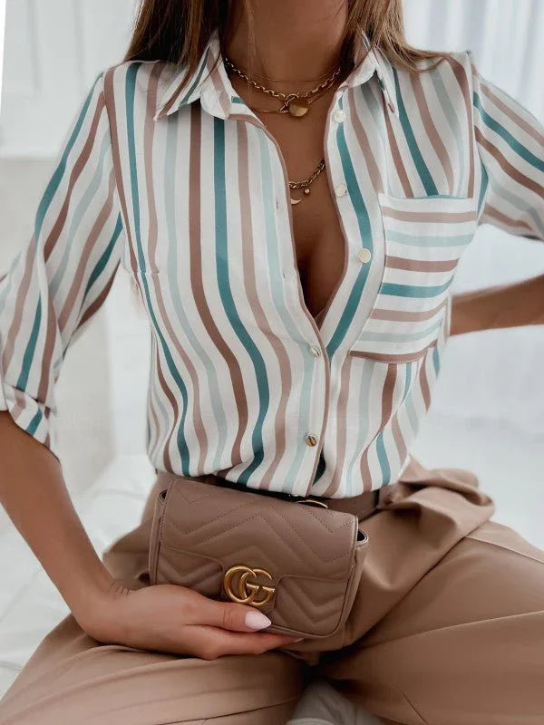 Fashion Long Sleeve Printed Shirt  Pre2brand