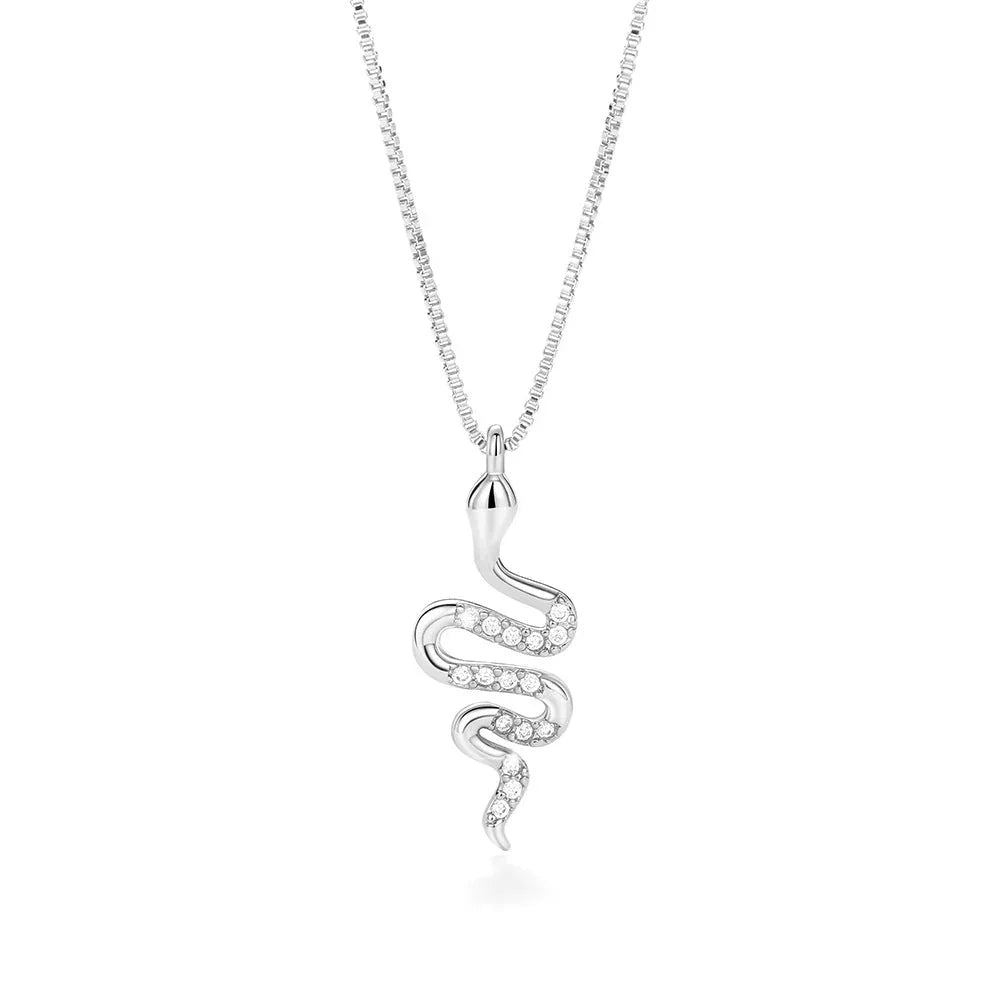 Women's Zirconia Snake Pendant Necklace  Pre2brand