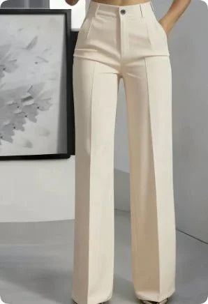 Women's White Wide-Leg Trousers  Pre2brand