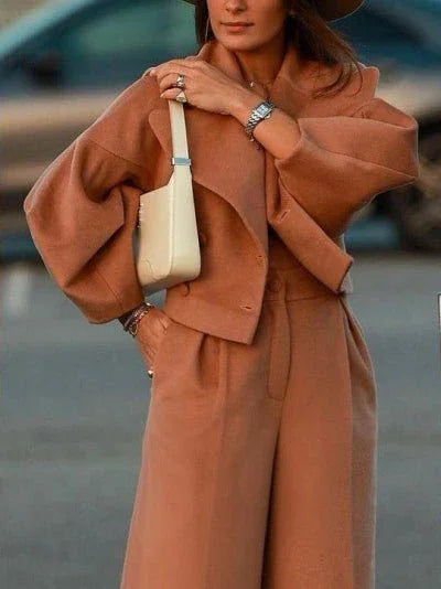 Women's Lapel Jacket & High-Waist Pants Suit  Pre2brand