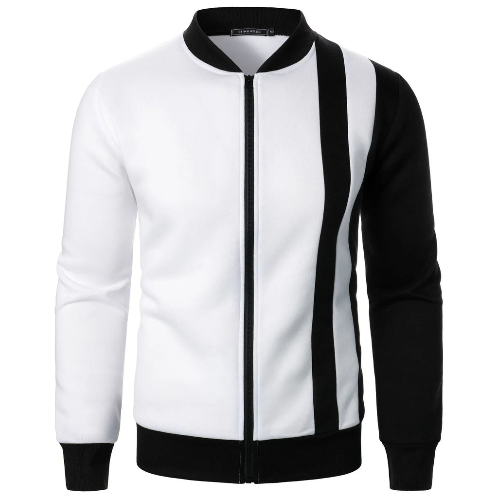 Zipped Stand Collar Multicolor Hoodie Casual Jacket  Pre2brand