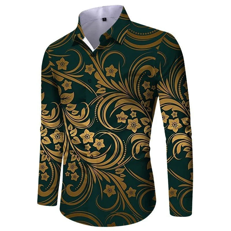 Men's Slim Fit Printed Casual Shirt  Pre2brand