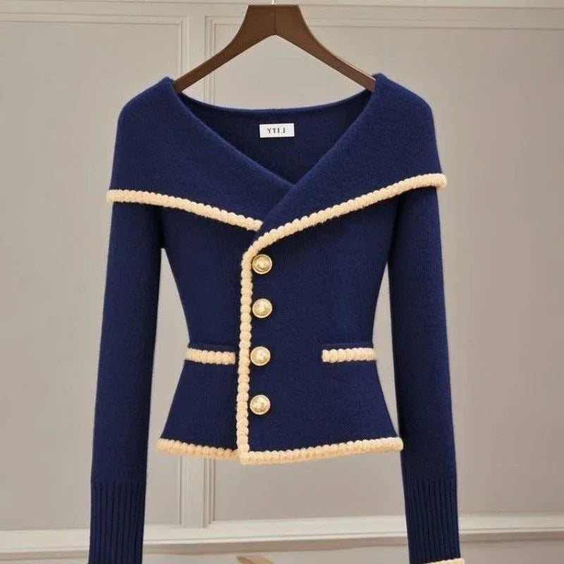 Women's Lapel Knit Cardigan  Pre2brand