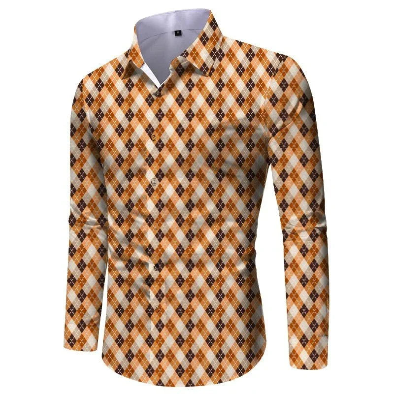 Men's Slim Fit Printed Casual Shirt  Pre2brand
