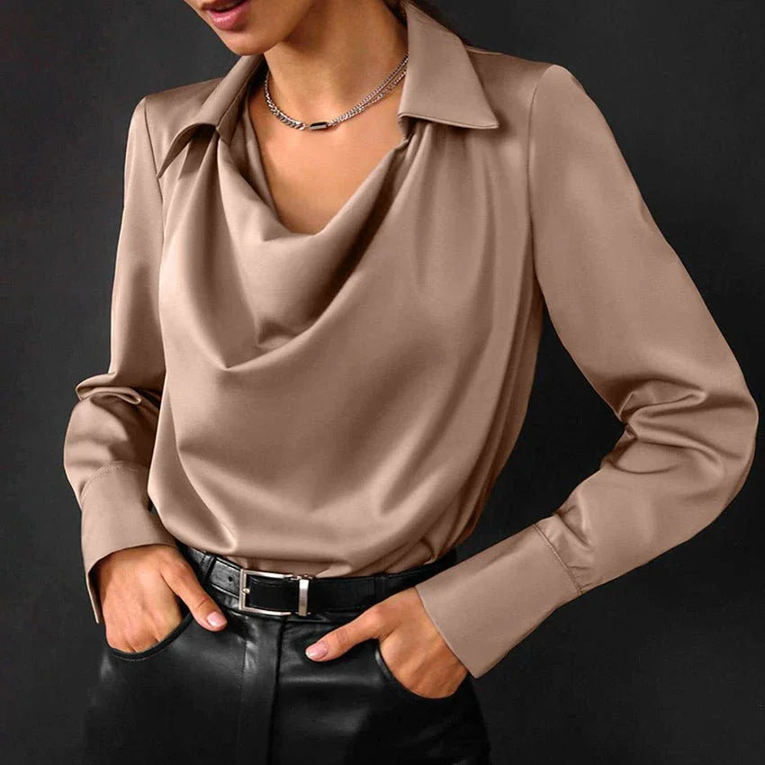 Women's Solid Color Collared Blouse  Pre2brand