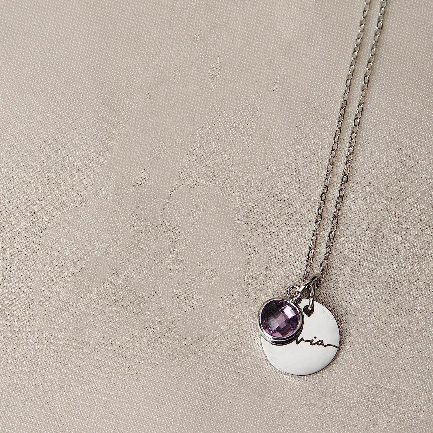 Women's Personalized Name & Birthstone Necklace  Pre2brand