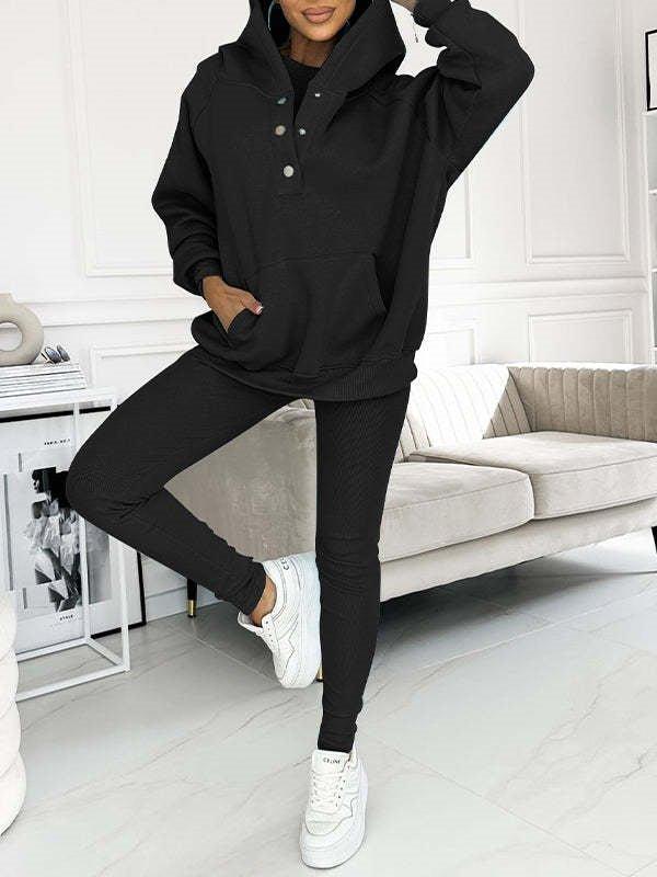 Women'S Solid Color Vest Hoodie And Pants Set  Pre2brand