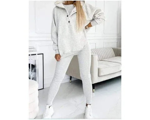 Women'S Solid Color Vest Hoodie And Pants Set  Pre2brand