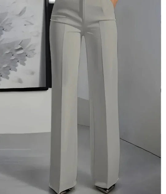 Women's White Wide-Leg Trousers  Pre2brand