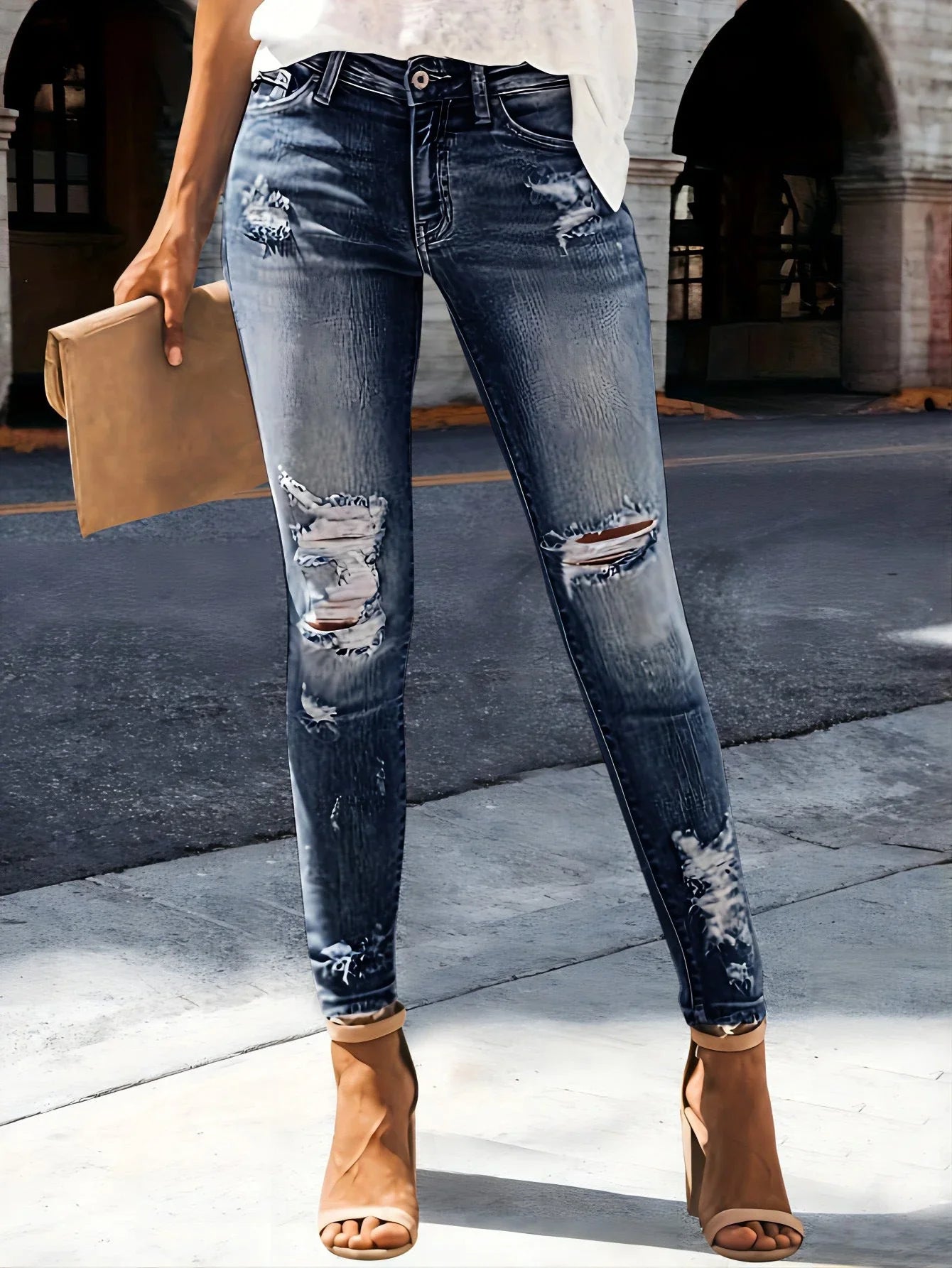 Jeans Women'S High Elastic Slim Fit Slimming  Pre2brand