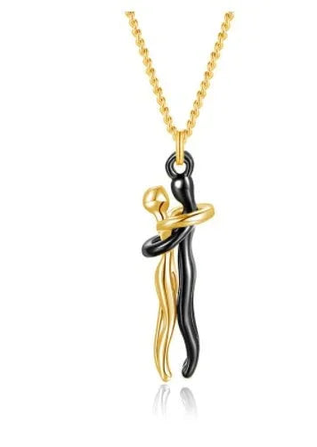 Unisex Love Hug Couple Clavicle Chain Necklace  Pre2brand