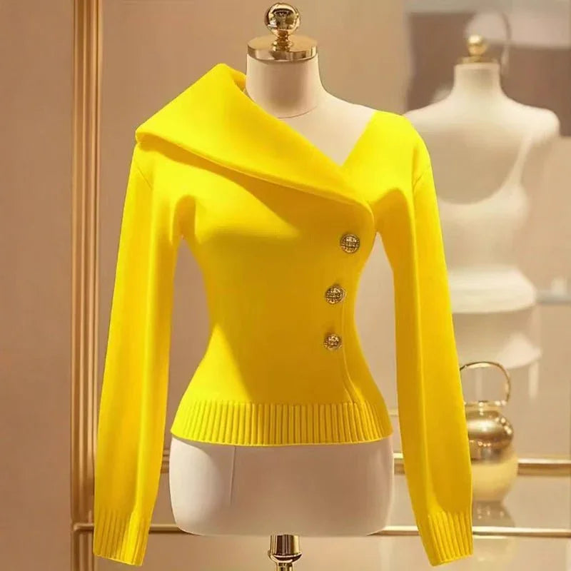 Women'S One Off Shoulder Y2K Blouse, Long Sleeve Slim Fit Elegant Top  Pre2brand