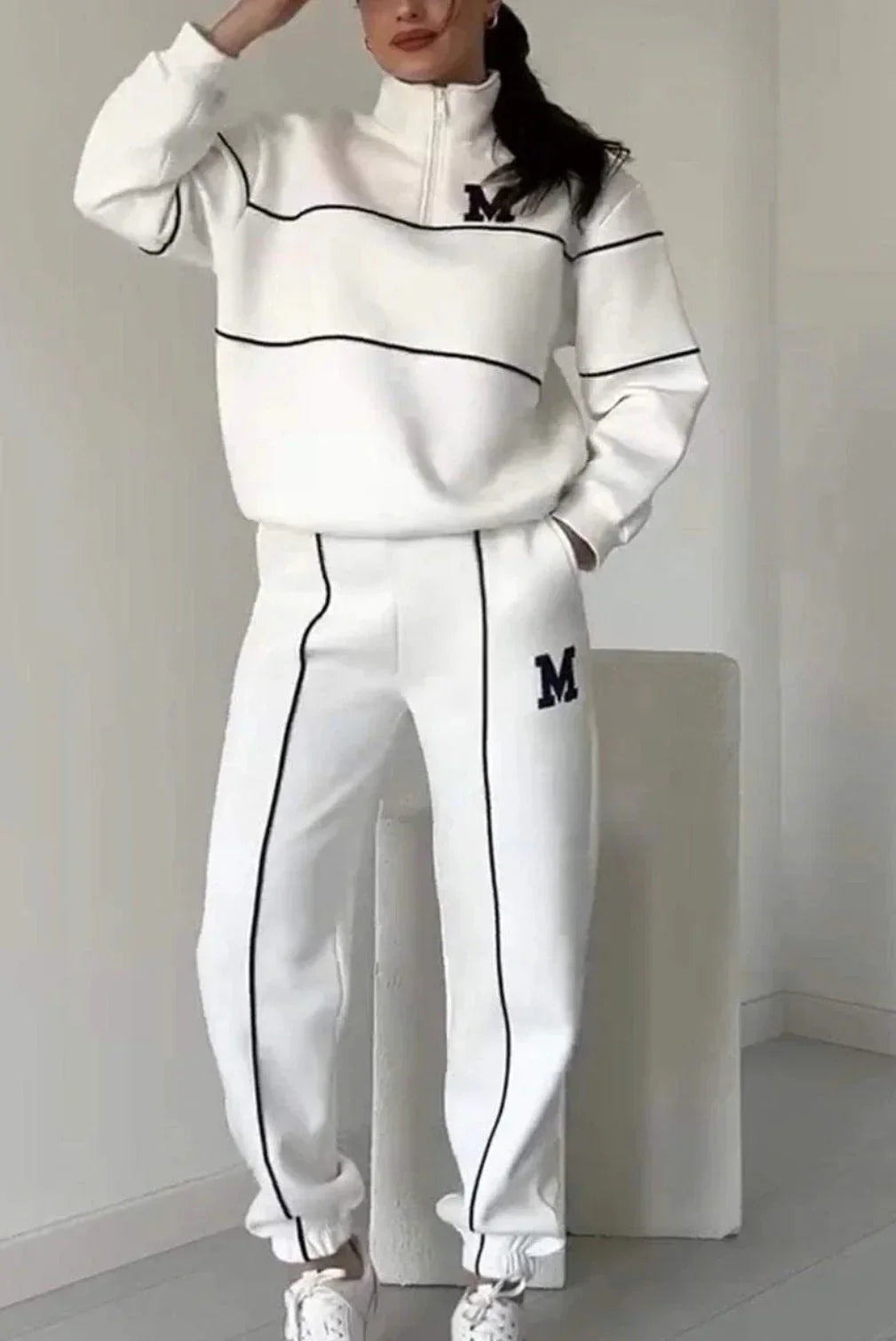 Womens 2 Piece Outfits Lounge Hoodless Pullover Sweatshirt Sweatsuit Sets Sweatshirt Baggy Fashion Sweatpants With Pockets  Pre2brand