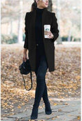 Women's Stand-Up Collar Wool Blazer – image 3 of 16