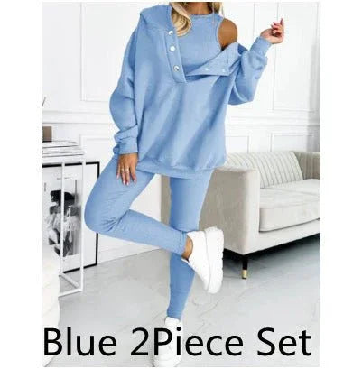 Women'S Solid Color Vest Hoodie And Pants Set  Pre2brand